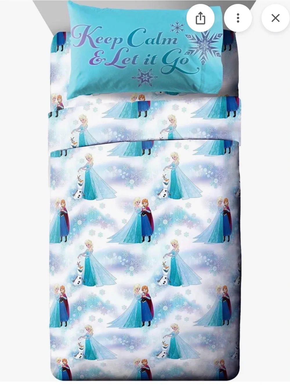 Disney Frozen Elsa & Anna 7 piece full bed set (comforter, sheets, pillowcases)